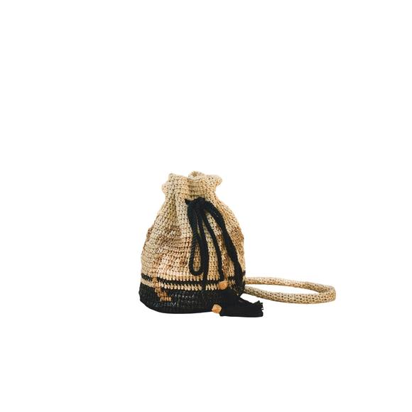 HUNTER BELL Handbags - NEW HUNTER BELL raffia bucket bag in palm tree